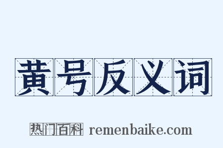 黄号反义词是什么意思的图片